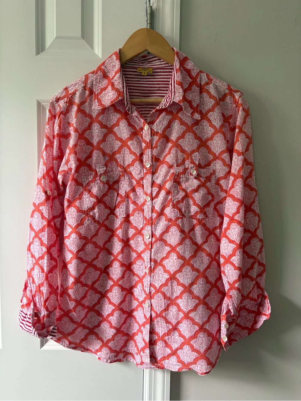 Roller Rabbit Block Print Button Down Shirt - Picture 2 of 8